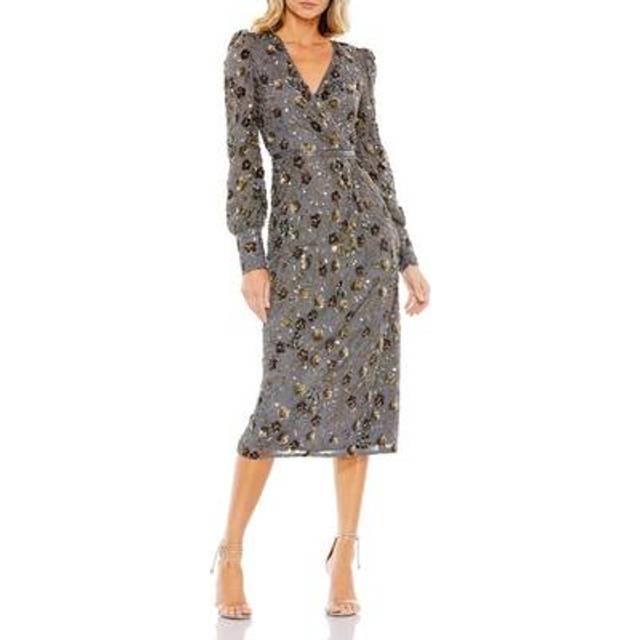Mac Duggal Column Midi Dress