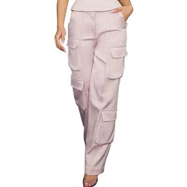 House of Cb Womens Crystal Daria Patch-pocket Satin Cargo Trousers S