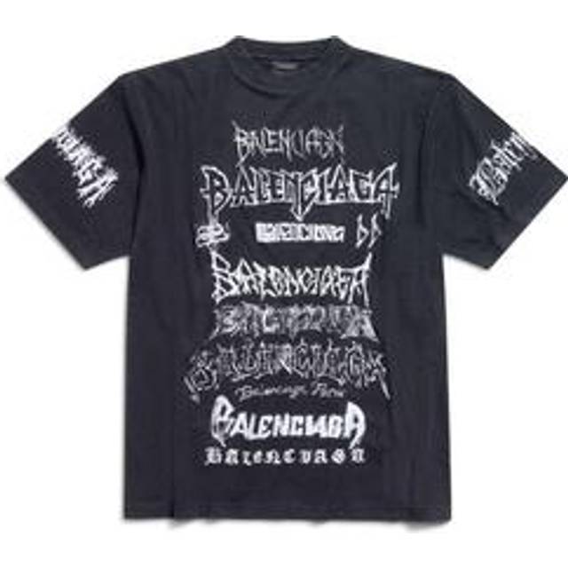 Balenciaga DIY Metal T-Shirt Large Fit - Black - Unisex - - Cotton & Recycled Cotton