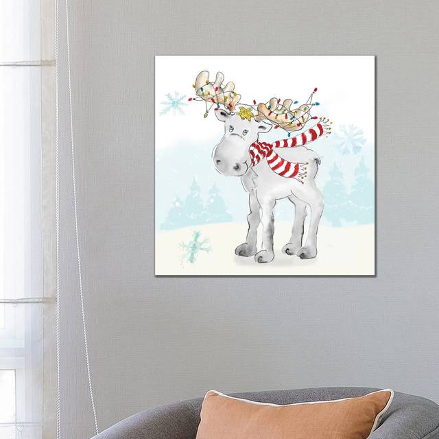 Whimsical Moose by Patricia Pinto - Wrapped Canvas Art Prints (66.04cm H x 66.04cm W)