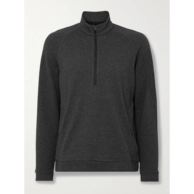 Lululemon - Textured Cotton-Blend Jersey Half-Zip Sweater - Men - Black - S