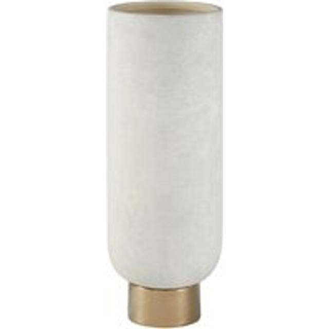 Cinzia Ceramic White & Gold Vase
