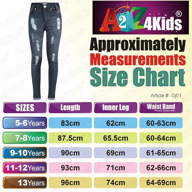 (13 Years, Black) Girls Skinny Jeans Kids Stretchy Denim Ripped Rough Pants Trousers Jeggings 5-13