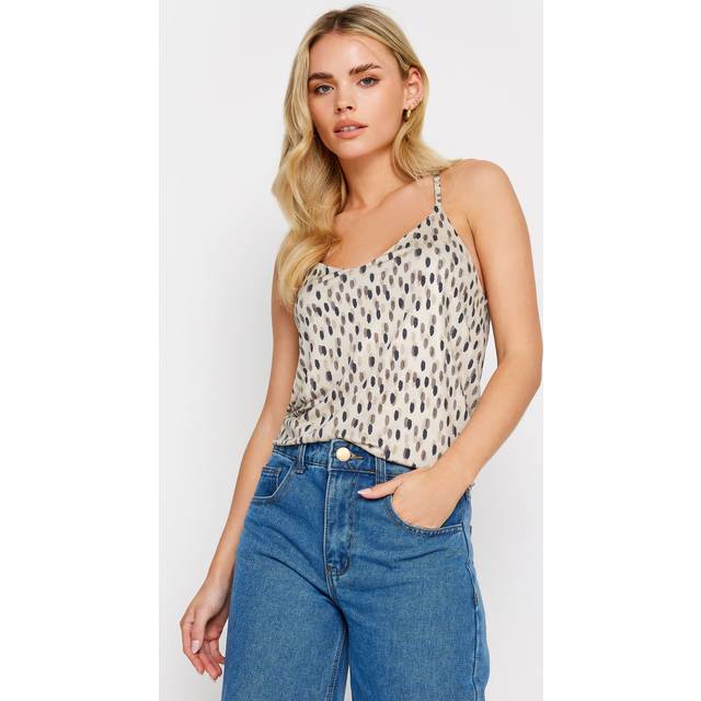 Pixiegirl Beige Brown Spot Print Cami Vest Top 10 Pixiegirl | Petite Women's Vests & Camis