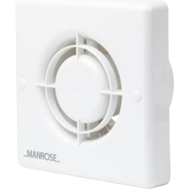 Manrose White Bathroom Extractor Fan with Humidistat - 100mm