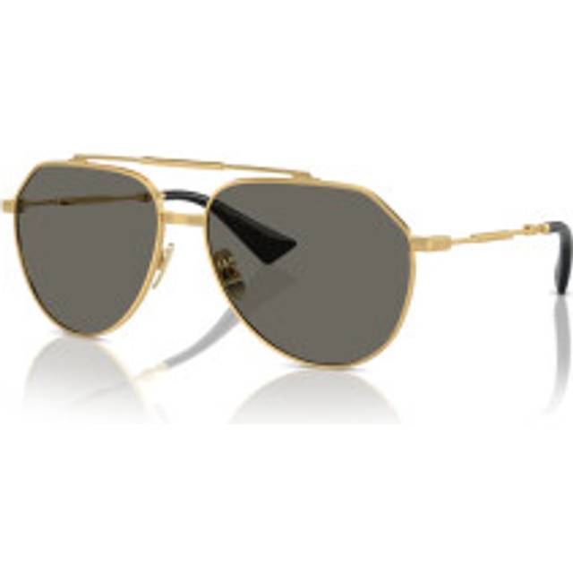 Dolce & Gabbana Man DG2302  02/R5 Sunglasses Metal Gold Grey Pilot Normal