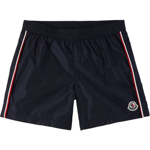 Moncler, Shorts, male, Blue, 8 Y, Quick-dry Swim Shorts with Flap Pocket