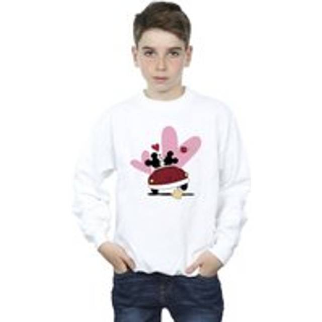 Mickey Mouse Car Print Sweatshirt - White - 7-8 Years
