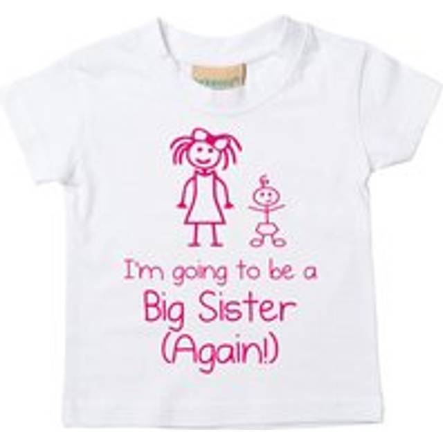 I'm Going To Be A Big Sister Again White Tshirt - 18-24 m