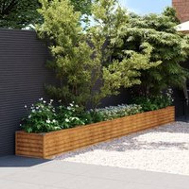 Garden Raised Bed 482x50x36 cm Corten Steel - Brown - One Size