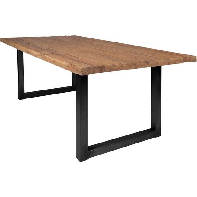 Edge Solid Wood Dining table - Black (76cm H x 220cm L x 100cm W)