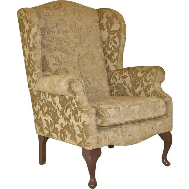 Stevensville Wingback Chair - Cream (106cm H X 74cm W X 78cm D)