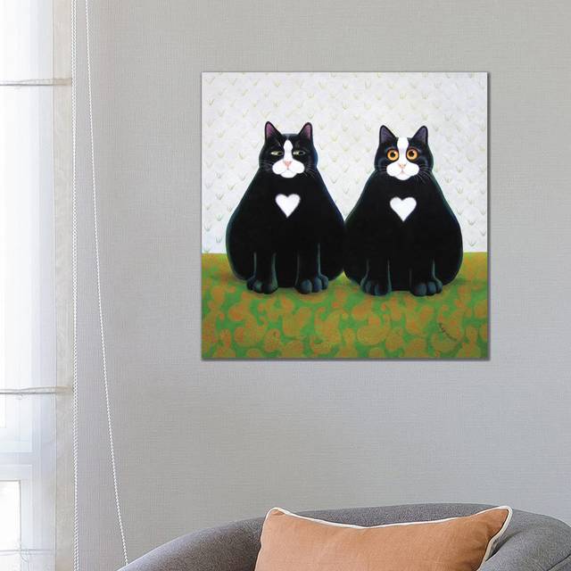 Eric & Shaun by Vicky Mount - Floater Frame Graphic Art on Canvas - Wrapped Canvas (66.04 cm H x 66.04 cm W x 3.175 cm D)