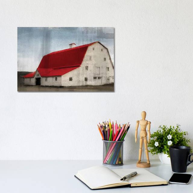 Red Roof Barn by Kimberly Allen - Wrapped Canvas Art Prints (20.32cm H x 30.48cm W)