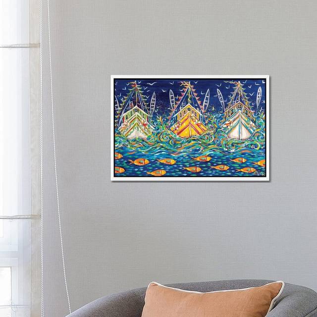 Tiny Flowers by Sarah Morrow - Gallery-Wrapped Canvas GiclÃ©e on Canvas - White Framed (45.72cm H x 66.04cm W)