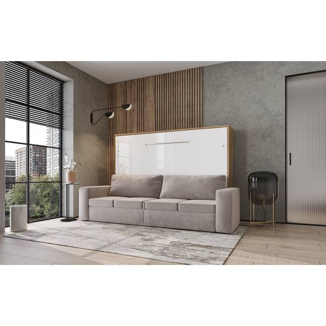 Luzdari Upholstered European Kingsize (160 X 200cm) Bed - White Matt (179cm H X 189cm W X 189cm D)