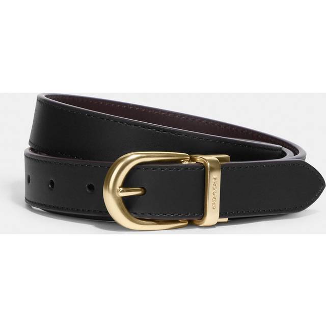 Coach Womens 25mm Cut to Size Classic Smooth Leather Belt - Black - One Size