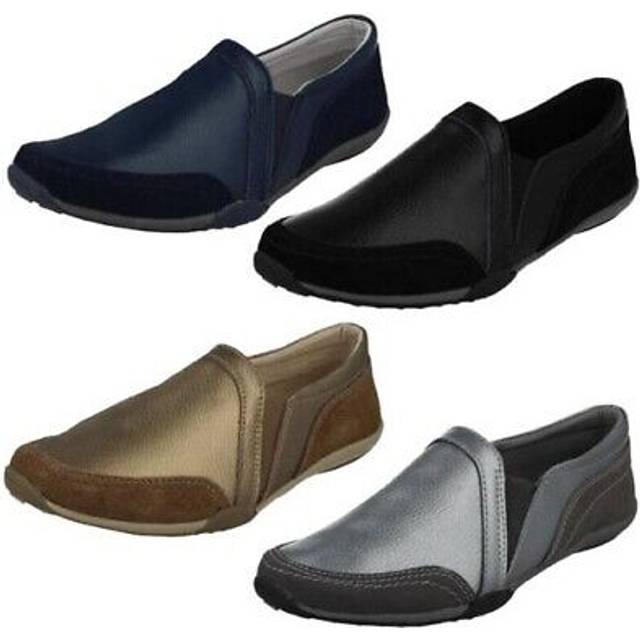 (Bronze, UK 5) Ladies Down To Earth Casual Loafers F80510