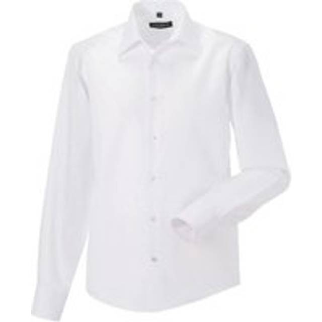 Ultimate Non-Iron Tailored Long-Sleeved Formal Shirt - White - 15.5 in
