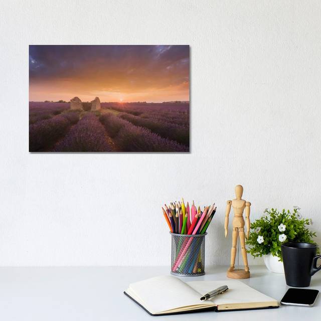 Lavender Fields of Provence I by Daniel Kordan - Wrapped Canvas Photograph (20.32 cm H x 30.48 cm W)