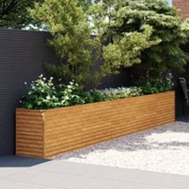 Garden Raised Bed 482x50x69 cm Corten Steel - Brown - One Size