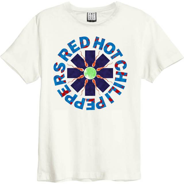 (XXL, Vintage White) Amplified Unisex Adult The Big Race Red Hot Chilli Peppers T-Shirt