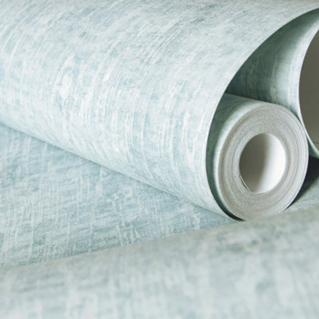 Galerie Crafted Plain Texture Blue Wallpaper 64989, Blue