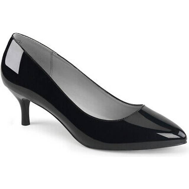 (UK 6/EU 39/US 9) Pleaser Pink Label Womens Pumps KITTEN-01 Blk Pat