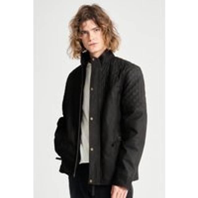 Quilted Buffalo Leather Coat - Brown - S