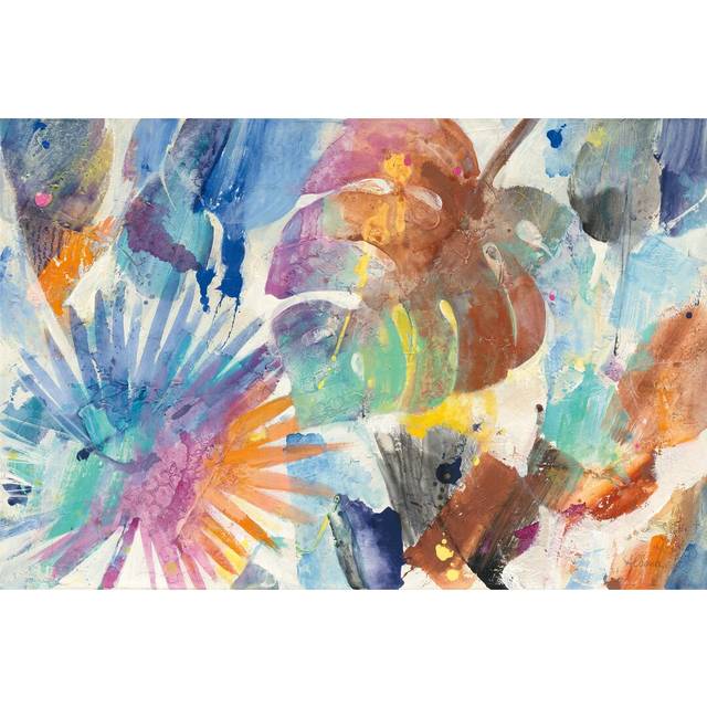 Palm Abstract by Albena Hristova - Wrapped Canvas Painting (51cm H x 76cm W x 3.8cm D)
