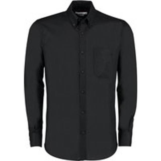 (15in, Black) Kustom Kit Mens Oxford Slim Work Formal Shirt