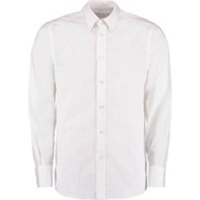 (17in, White) Kustom Kit Mens City Long-Sleeved Formal Shirt