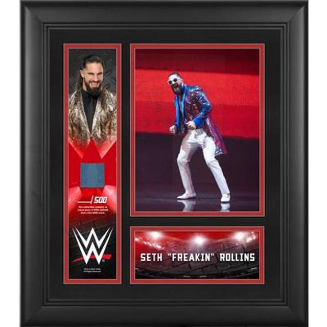 Seth "Freakin" Rollins Framed 15" x 17" Collage with a Piece of Match-Used Canvas - Limited Edition of 500