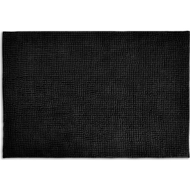 Centreville Chenille Non Slip Bath Mat - Black (90cm L x 60cm W)