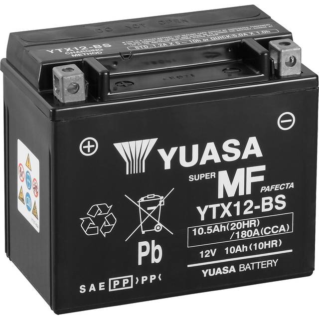 Yuasa Ytx12-Bs Maintenance Free Motorcycle Battery