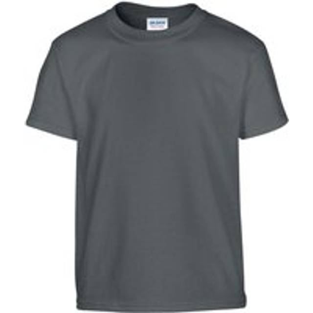 (7-8 Years, Charcoal) Gildan Childrens/Kids Plain Cotton Heavy T-Shirt