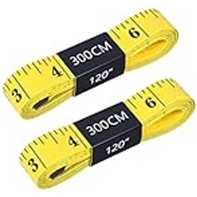 Alinana 2-Pack 120 Inches/300cm Soft Tape Measure Sewing  Double-Scale Fabric Tape Measure and Body Measuring Tape  Yellow