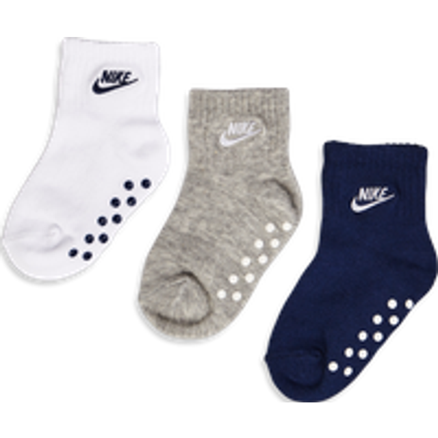 NIKE 3Q-3Pk Quarter Sock |Blå |16-17