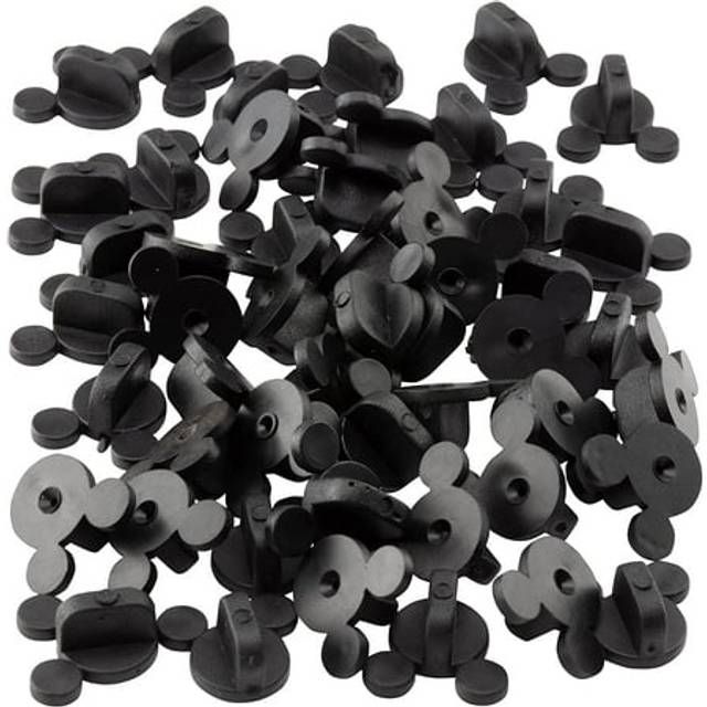 PVC Rubber Mouse Ears Pin Backs(50 Pcs) -Compatible with Mickey Mouse