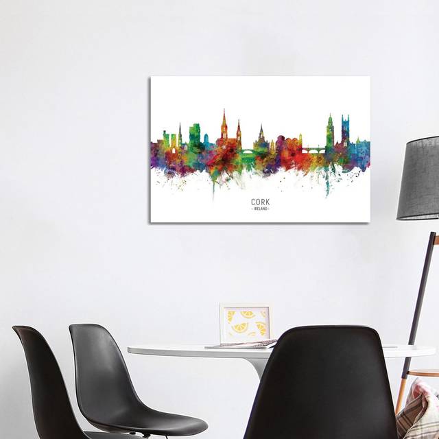 Cork Ireland Skyline by Michael Tompsett - Wrapped Canvas Art Prints (66.04cm H x 101.6cm W)