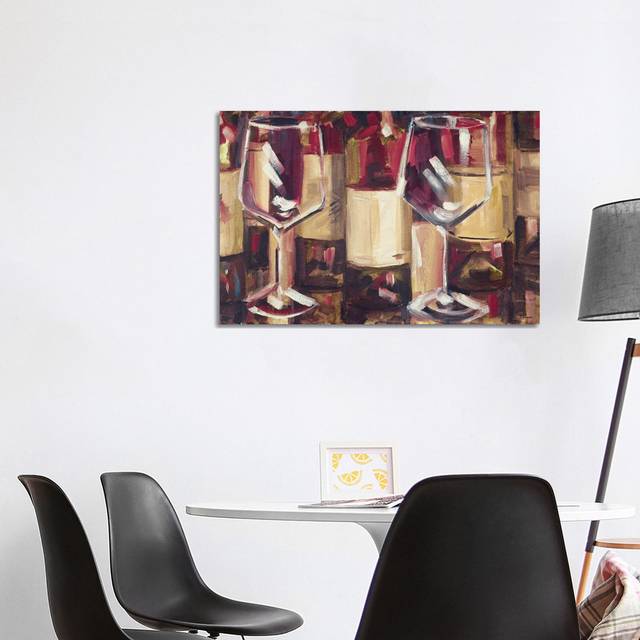 Red Wine with Dinner by Heather A. French-Roussia - Wrapped Canvas Art Prints (66.04cm H x 101.6cm W x 1.905cm D)