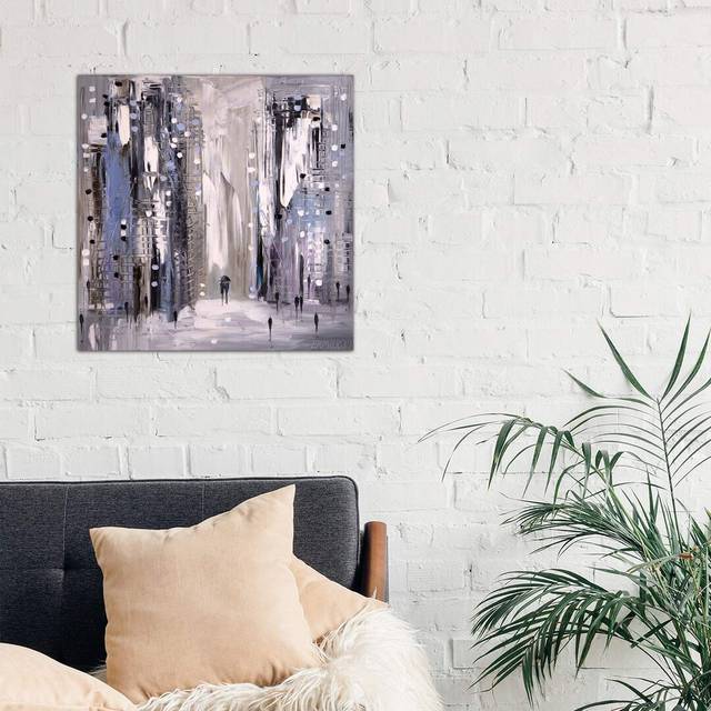 Under One Umbrella by Ekaterina Ermilkina - Wrapped Canvas Painting Print (66.04cm H x 66.04cm W x 1.91cm D)