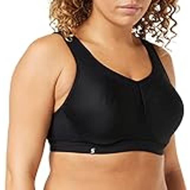 Glamorise Full Figure Plus Size High Impact Wonderwire Sports Bra - Black