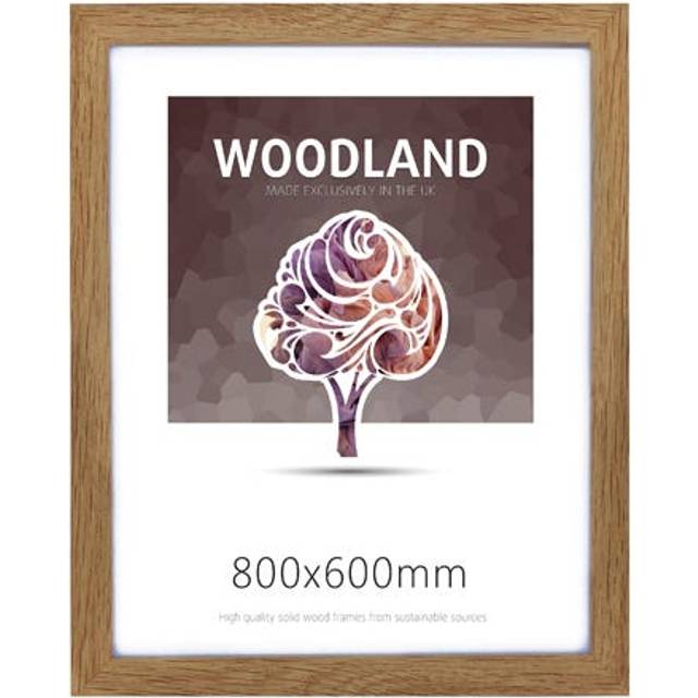 Ultimat Woodland Glass & Wood Picture Frame - Oak 60cm x 80cm - Brown