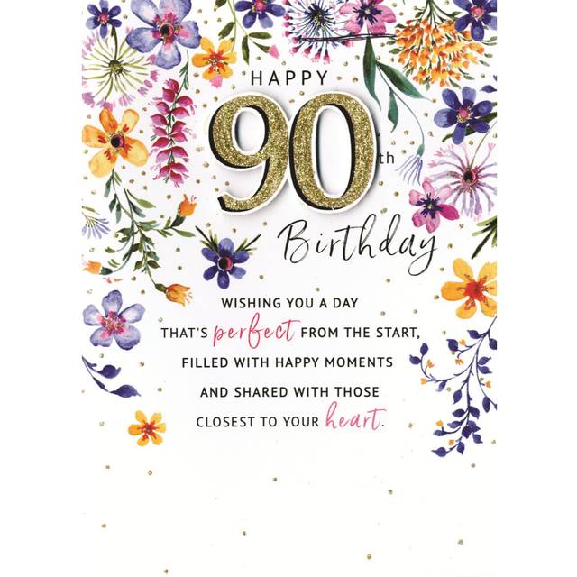 Happy 90th Birthday Greeting Card Second Nature Just To Say Cards
