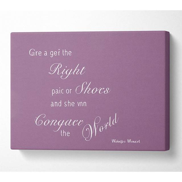 The Right Pair Of Shoes Marilyn Monroe Dusty Pink - Wrapped Canvas Art Prints - Multicolour (101.6cm H x 142.2cm W x 10cm D)