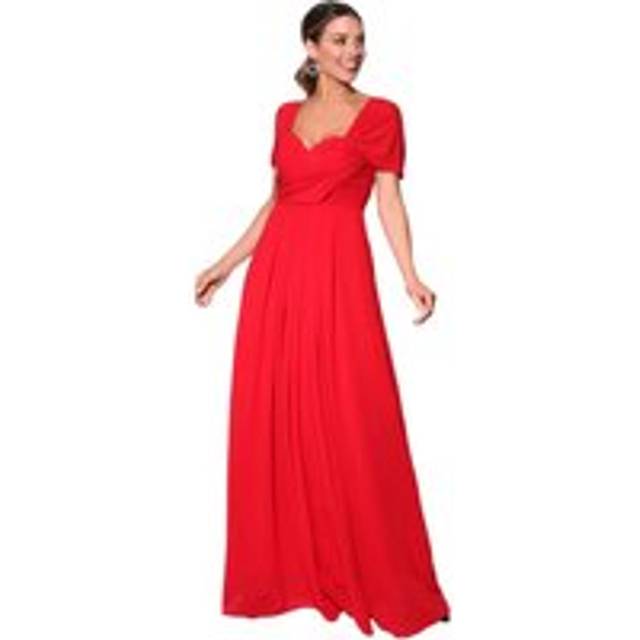 Multiway Neckline Occasion Maxi Dress - Red - 16