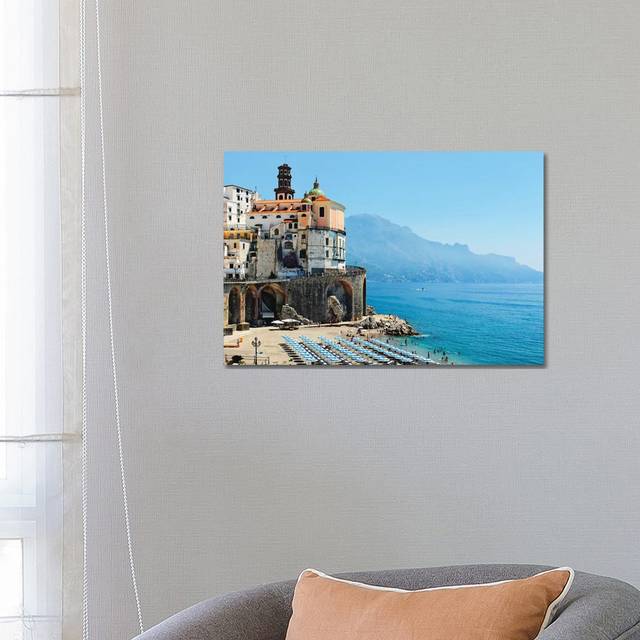 atrani Beach, Amalfi Coat, Italy by George Oze - Wrapped Canvas Photograph (45.72cm H x 66.04cm W x 1.9cm D)