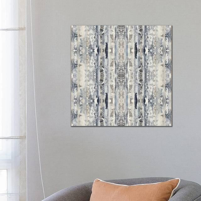Mirrored Strata II by Jennifer Goldberger - Wrapped Canvas Painting (66.04cm H x 66.04cm W x 1.905cm D)
