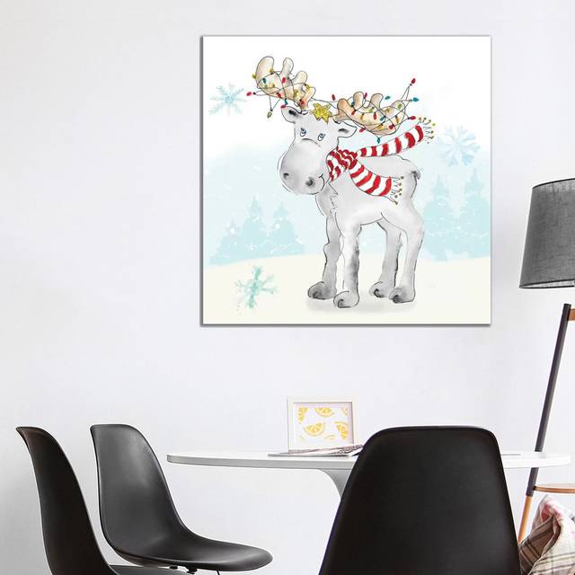 Whimsical Moose by Patricia Pinto - Wrapped Canvas Art Prints (93.98cm H x 93.98cm W)